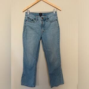 J. Crew mid rise flare crop light wash jeans sz 27